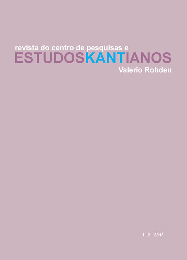 					Visualizar v. 1 n. 2 (2013): Estudos Kantianos
				
